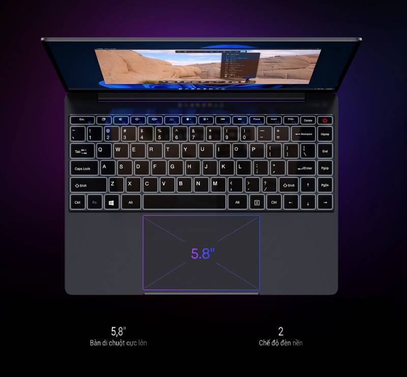 Laptop Chuwi Corebook X Core i5-12450H Ram 16GB ổ cứng 512G